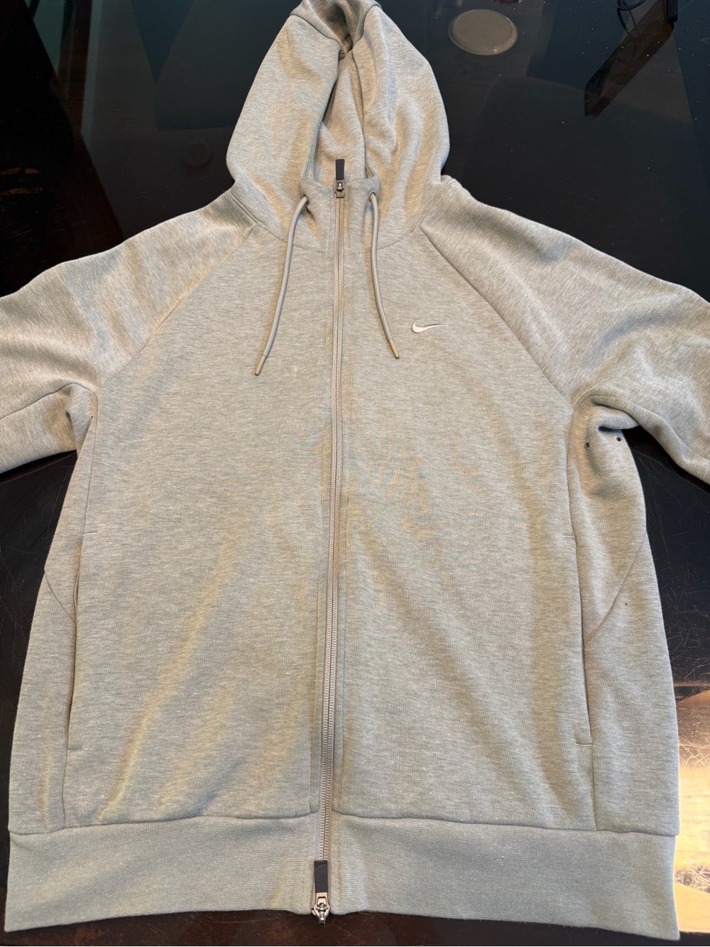 Nike Men’s Light Green Full-Zip Hoodie Sweatshirt